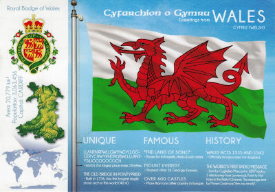Wales Flag postcard